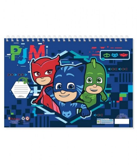 Μπλοκ ζωγραφικής PJ Masks αυτοκόλλητα στένσιλ